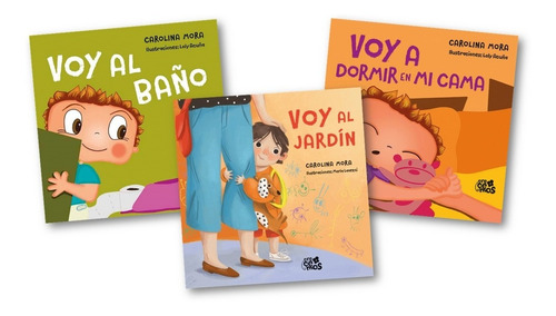 ** 3 Libros Carolina Mora ** Voy Al Baño A Dormir Al Jardin