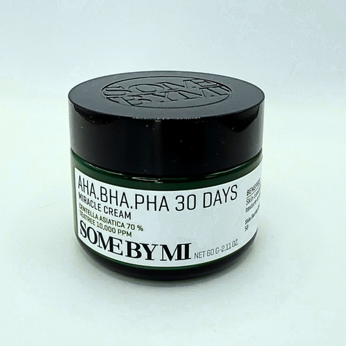 Aha.bha.pha Miracle Cream Somebymi 60gr Crema Coreana Acneica Día/noche