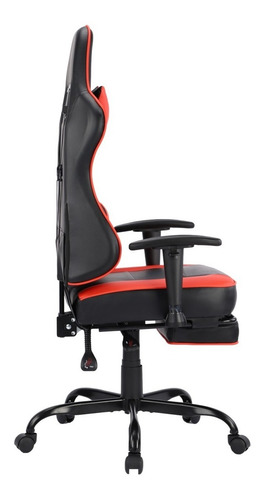 Imagen 3 de 8 de Silla Gamer Omega Para Oficina Reclinable + Cojines Rojo