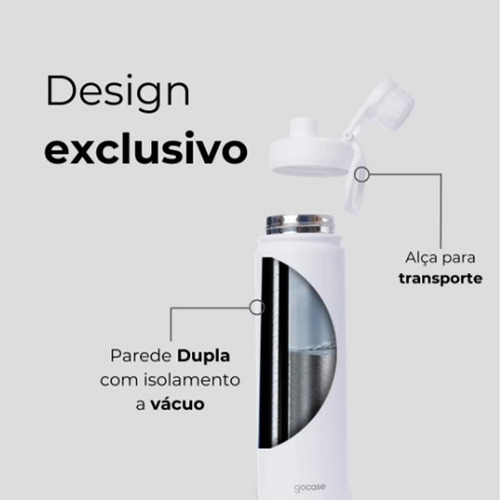 Garrafa Térmica Fresh 650ml Gocase Parede Dupla Isolada