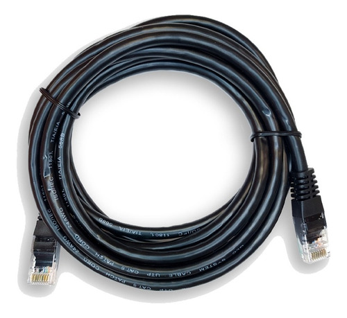 Patch Cord 2,4 Metros Glc Cat5e Cable De Red Utp 4 Par Negro