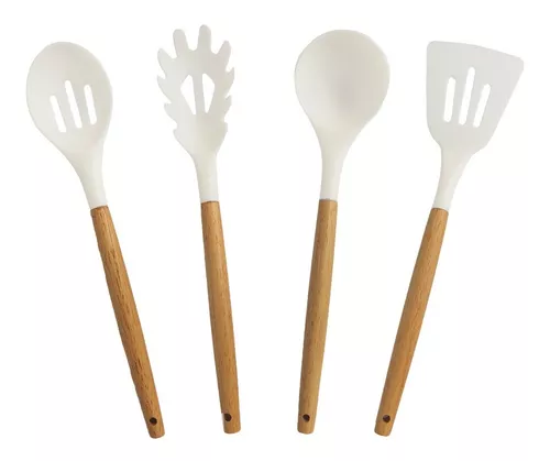 Juego De Ollas Y Sartenes Antiadherentes Utensilios Para Cocina (Blanco  Crema)