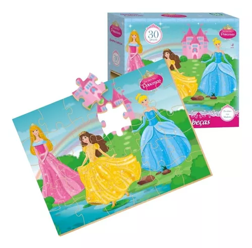 Toyvian 2 Conjuntos De Quebra-Cabeça De Barra Infantil Quebra-Cabeça De  Princesa Quebra-Cabeça De Blocos De Construção Para Crianças Gosto De  Ervilha De Madeira