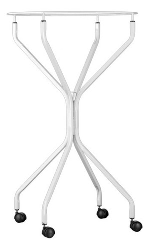 Pedestal Redondo Com Rodas Epoxi 093 Para Gaiolas E Viveiro Cor Preto