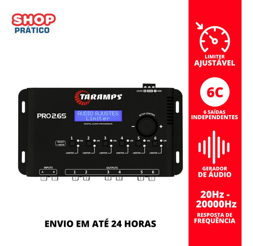 Crossover Processador Audio Digital Equaliza Pro 2.6 Taramps