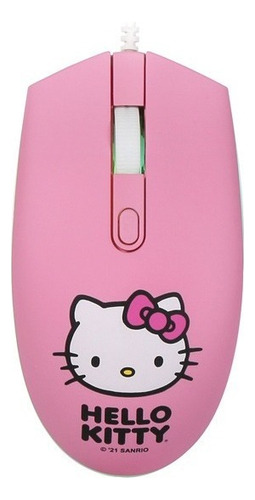Mouse de computador Hello Kitty + Mat HKM-N83 cor rosa