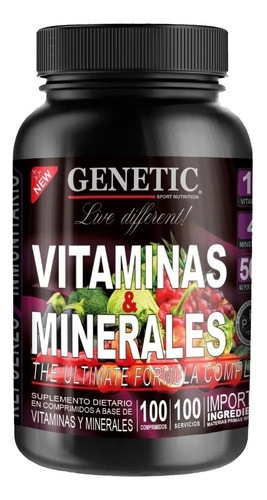 Vitaminas & Minerales Polivitaminico Deportivo - Genetic