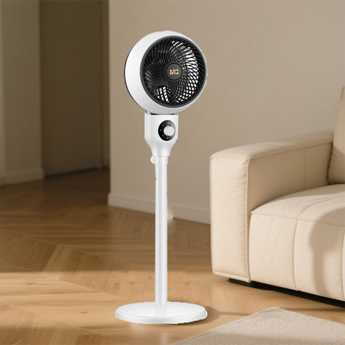2 En 1 Ventilador De Piso Giratorio 3 Velocidades Doble Uso Para Sobremesa Color Blancodm