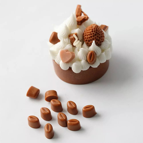 Pack De 4 Unidades 55 Mini Granos De Café Chocolate Silicona