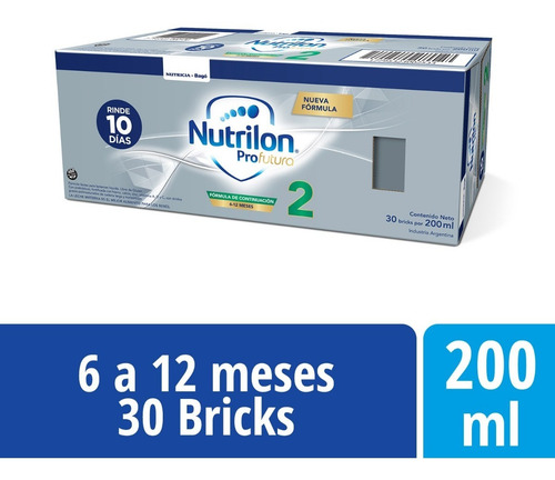 Imagen 1 de 3 de Nutrilon Profutura 2 Formula Lactea Líquida 30 Bricks 200ml