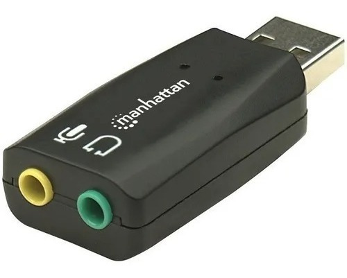 Convertidor Adaptador De Audio 5.1 Manhattan 3-d 3.5mm A Usb