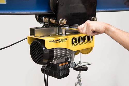 Malacate Eléctrico 440/880 Lb Motor 220 V Ca Negro Champion