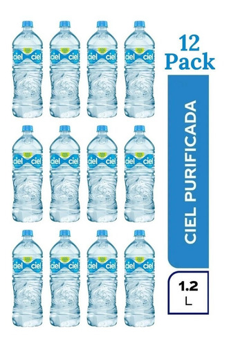 Paquete De 12 Botellas De Agua Ciel 1,2 Litros