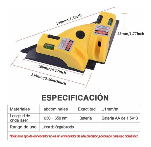 Nivelador Nivel Laser Escuadra Nivel En 90° Angulo Recto Tmk