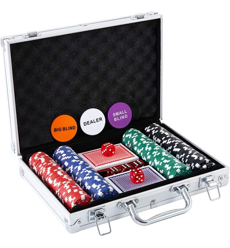 Maletín Deluxe Poker 200 Pzs Caja De Aluminio