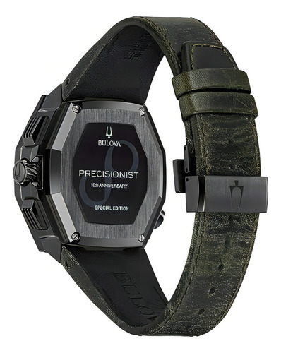 Relógio Bulova Precisionist X Edição Especial 98b355 Cor Da Correia Verde Oliva Cor Do Bisel Cinza-escuro Cor Do Fundo Preto