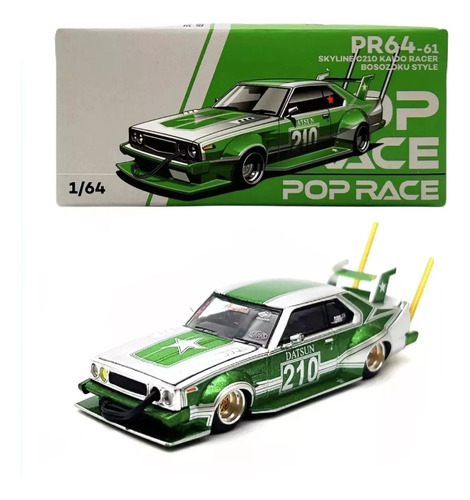 Pop Race Nissan Skyline Kaido Racer Bosozoku Style Pr64-61 Color Verde