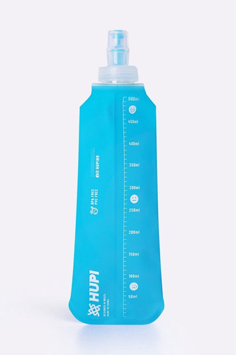 Garrafa Dobrável Soft Flask Hupi 500ml - Boca Pequena Run Azul-claro