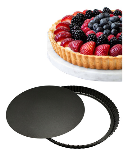 Molde Desmontable, Ideal Para Tartas, Pay, Pizza, 28 Cm Color Negro