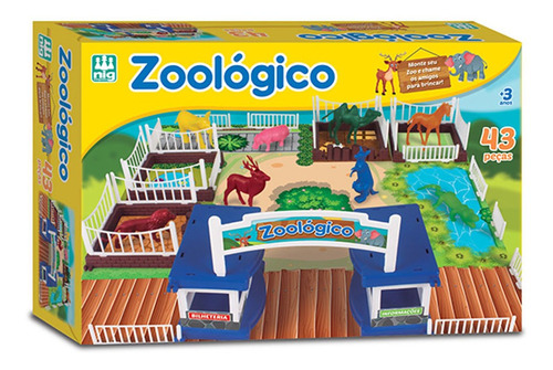 Jogo De Montar Zoológico Com 43 Acessórios Divertidos Nig