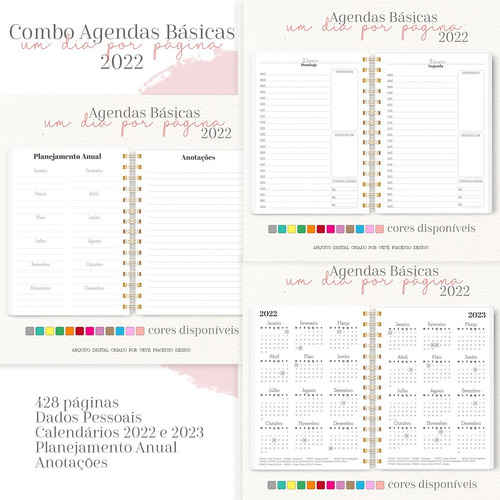 Imagem 7 de 7 de Agenda Personalizada Moderna Glitter Rosa