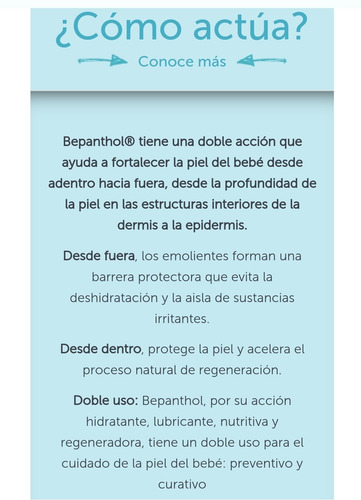 Bepanthol 50grs. Humecta/regenera Bebé. 2 Unids. Lab Bayer