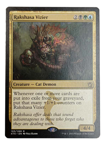 Carta Rakshasa Vizier [tarkir] Mtg Cat Demon