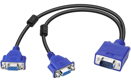 Saisn Cable De Monitor Divisor Doble Vga 1 Macho A 2 Hembra.