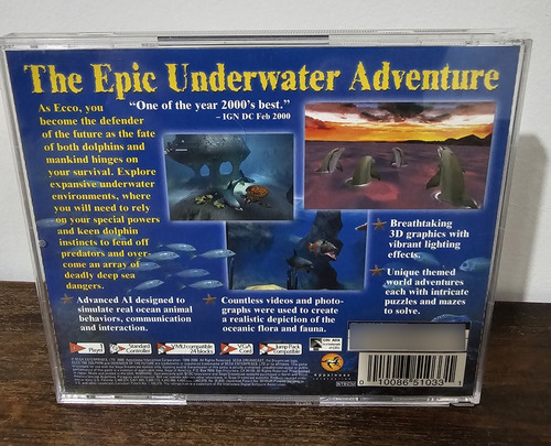 Ecco The Dolphin Defender Of The Future - Juego Dreamcast (Usado)