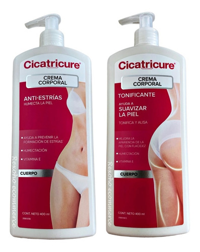 Crema Corporal Cicatricure Anti-estrías + Crema Reafirmante