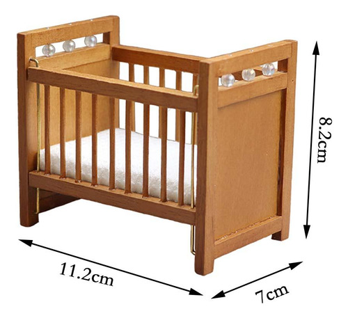 1:12 Dollhouse Cradle Diy Craft Room Decor Accesorios