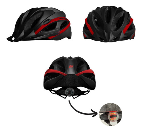 Capacete Ciclismo Feminino Masculino Mtb High One + Luz Led