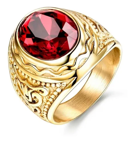 Anillos de acero inoxidable con piedras hotsell