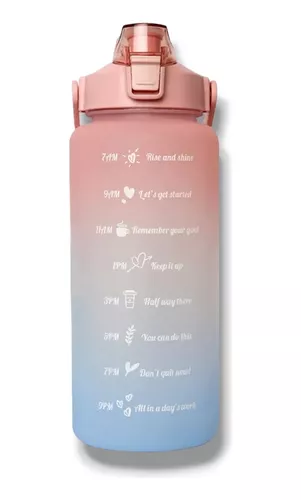Botella Motivacional 2 Litros Degrade Botellon Agua Medidor