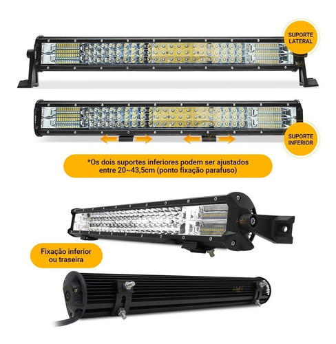 Farol De Milha Barra Led 324w 7d Offroad 4x4 Luz Jeep Willys