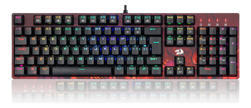 Teclado Gamer Óptico Redragon Infernal Viserion Id582 Cor de teclado Vermelho Idioma Português Brasil