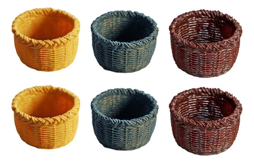 Mini Cestas De Piquenique Mini Basket House, 6 Unidades