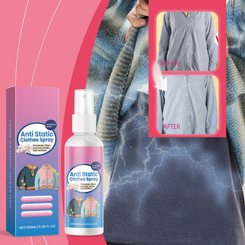 Aerosol Antiestático Para Ropa J, 100 Ml, Spray Protector En
