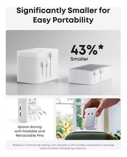 Adaptador De Viagem Anker Nano 5 Portas Power 20w Smart Cont