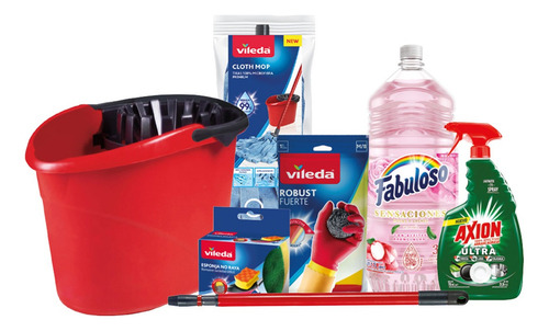Vileda Combo Plus - Kit Completo Para La Limpieza Del Hogar Azul Marino