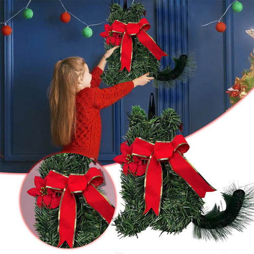 Colgante Navideño Con Forma De Guirnalda Con Forma De Gato P