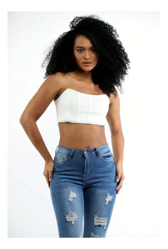Jeans Colombianos De Ajuste Elástico Bordados Para Mujer