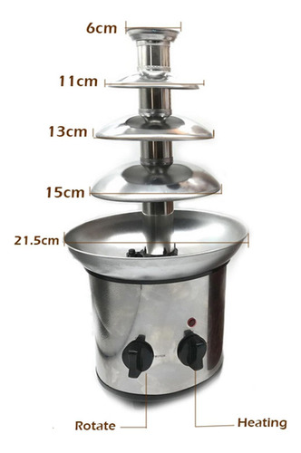 Fuente Eléctrica De 4 De Fondue De Chocolate Para Licues De