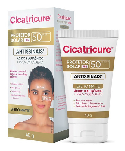 Cicatricure Protetor Solar Fps50 Antissinais Matte - 40g