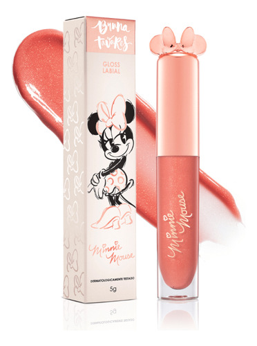 Gloss Labial Bruna Tavares Minnie Mouse Mickey Loves Me 5g Acabamento Brilhante