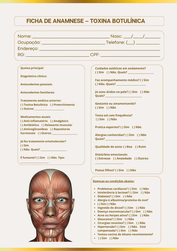 Combo Profissional De Fichas Estética