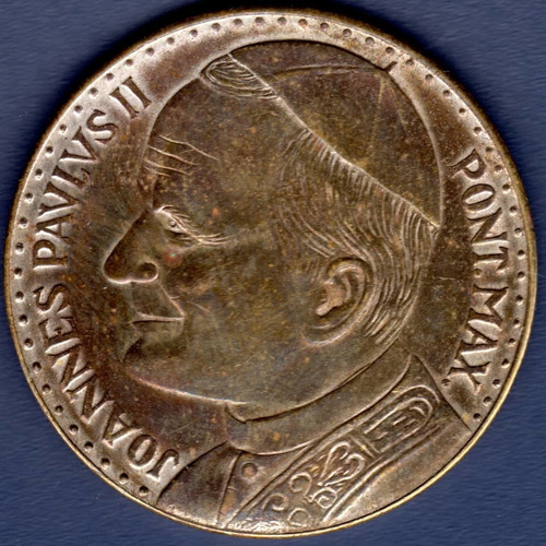 Medalla De Juan Pablo Ii Y La Basílica De San Pedro