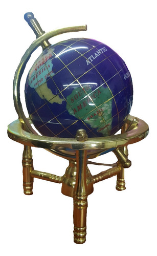 Globo Terraqueo En Base De Bronce