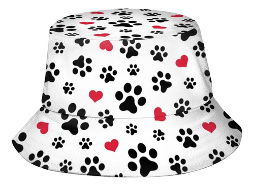 Sombrero De Cubo Con Pata De Perro, Bonito Estampado De Pata