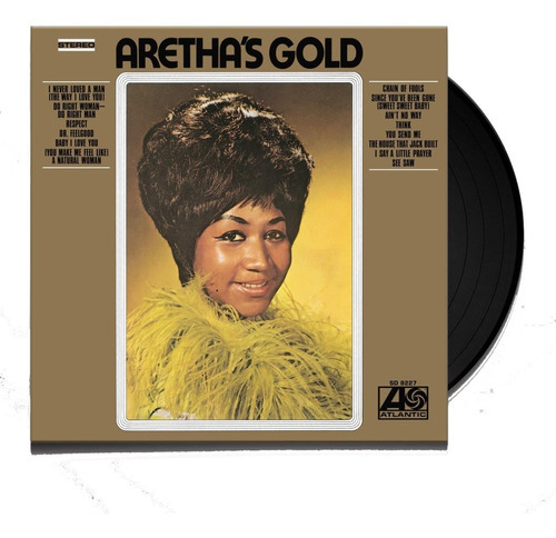 Novo vinil LP importado de 2019 da Aretha Franklin Gold